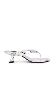 SIMONMILLER Beep Thong Sandal in Silver from Revolve.com | Revolve Clothing (Global)