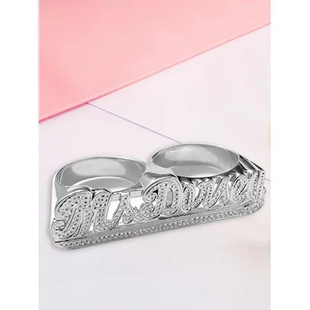 Personalized Double Finger Name Ring | Walmart (US)