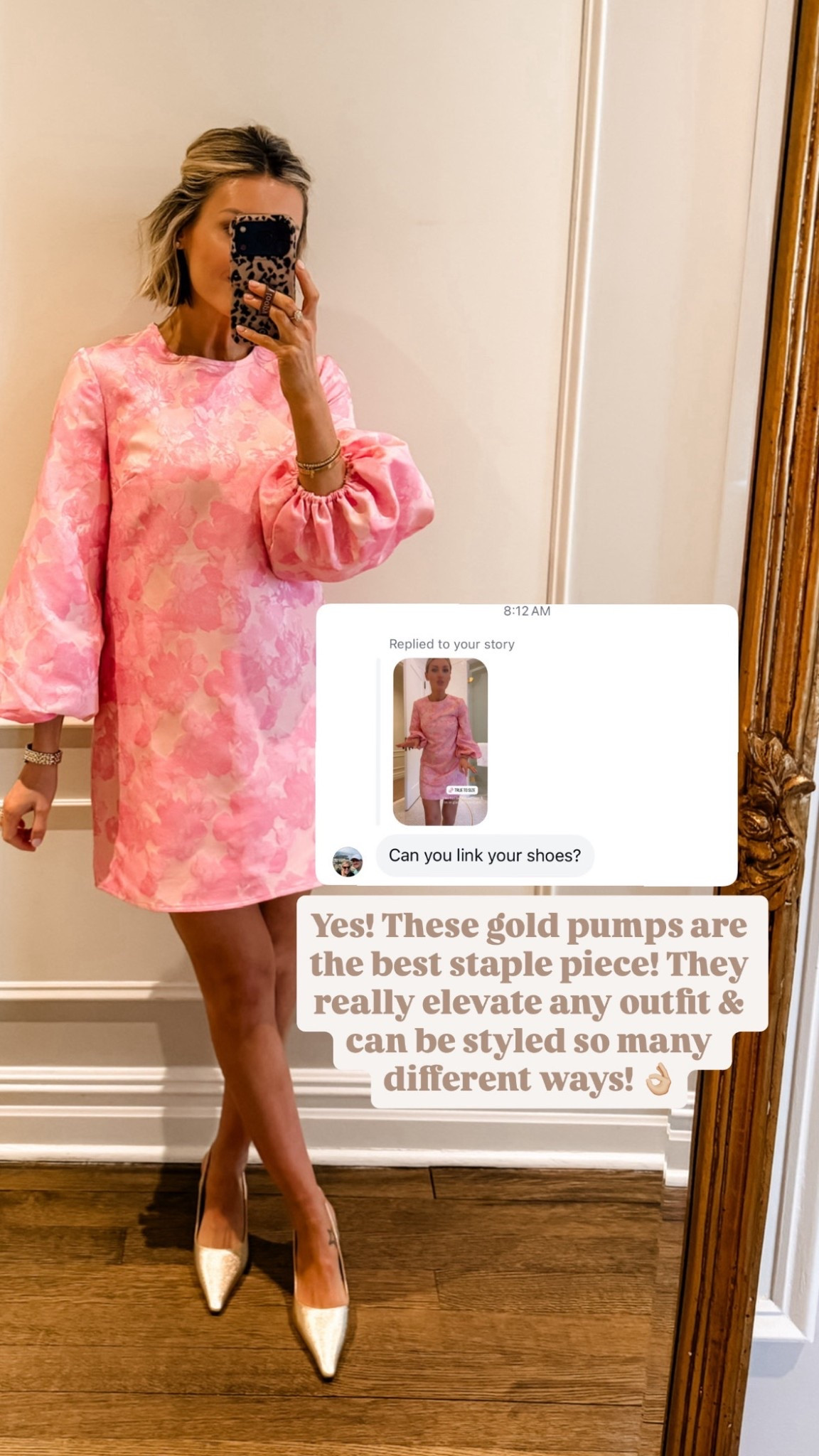 These are the perfect heels for an event or wedding! They come in several other colors but this gold color goes with almost anything!

Loverly Grey, gold slingback heels, gold heels, gold shoes, event heels, wedding guest heels 

#LTKootd