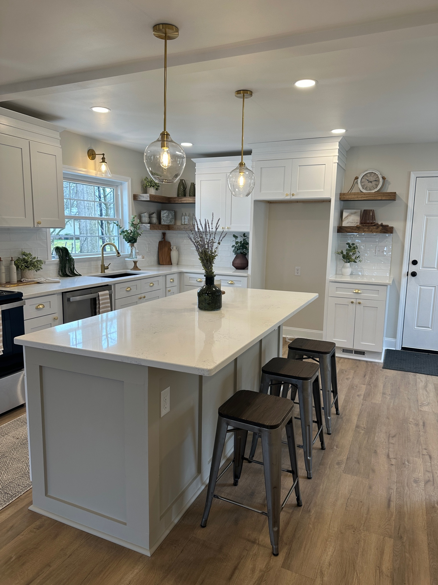 Kitchen remodel / home remodeling / board and batten / kitchen island / floating shelves / new kitchen ideas 

#LTKhome #LTKfamily #LTKfindsunder100