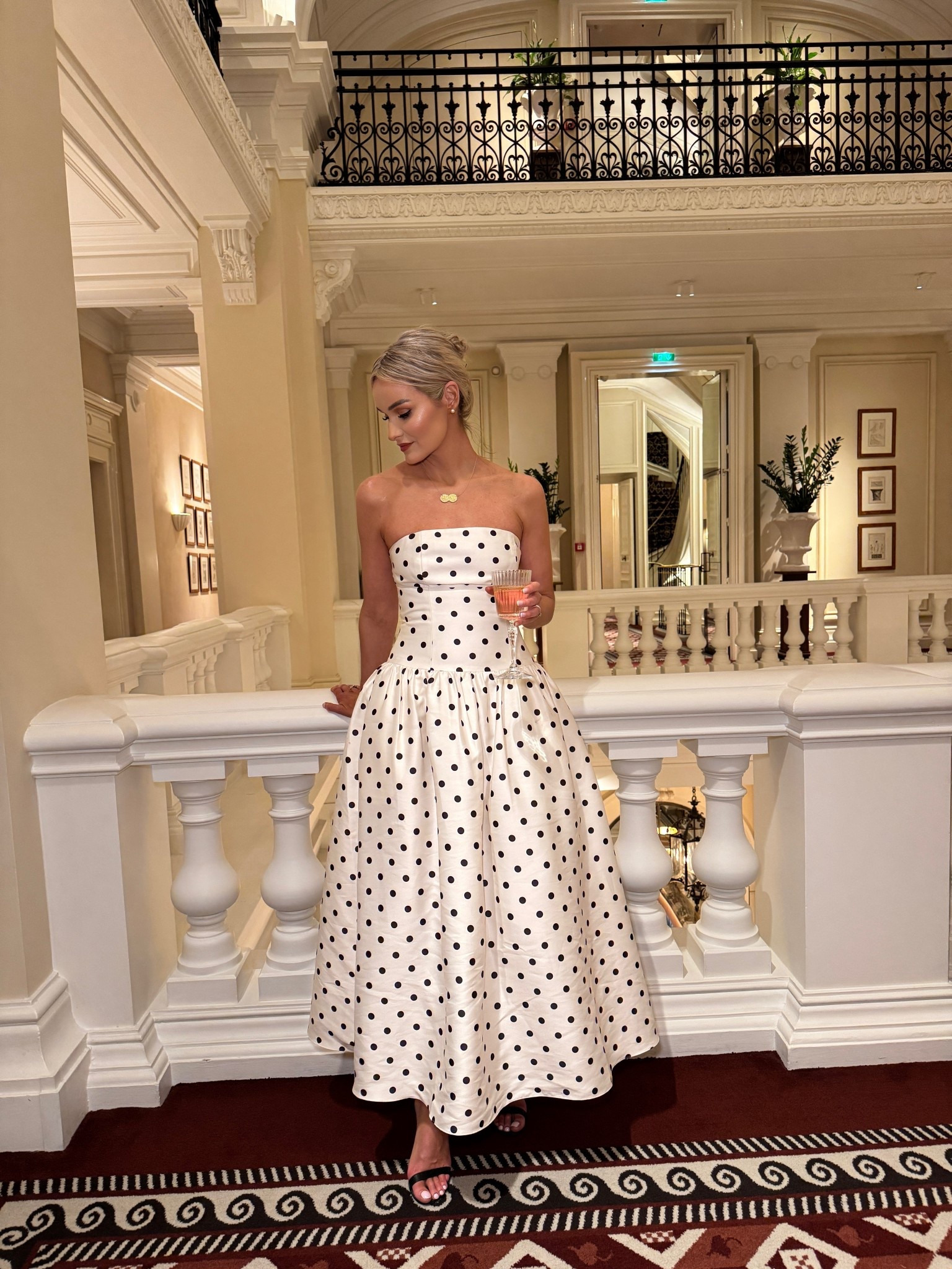 Self Portrait polka dot dress 
