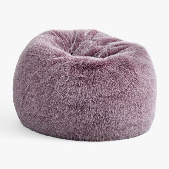 Feathery Faux Fur Fig Bean Bag Chair Slipcover Only | Pottery Barn Teen
