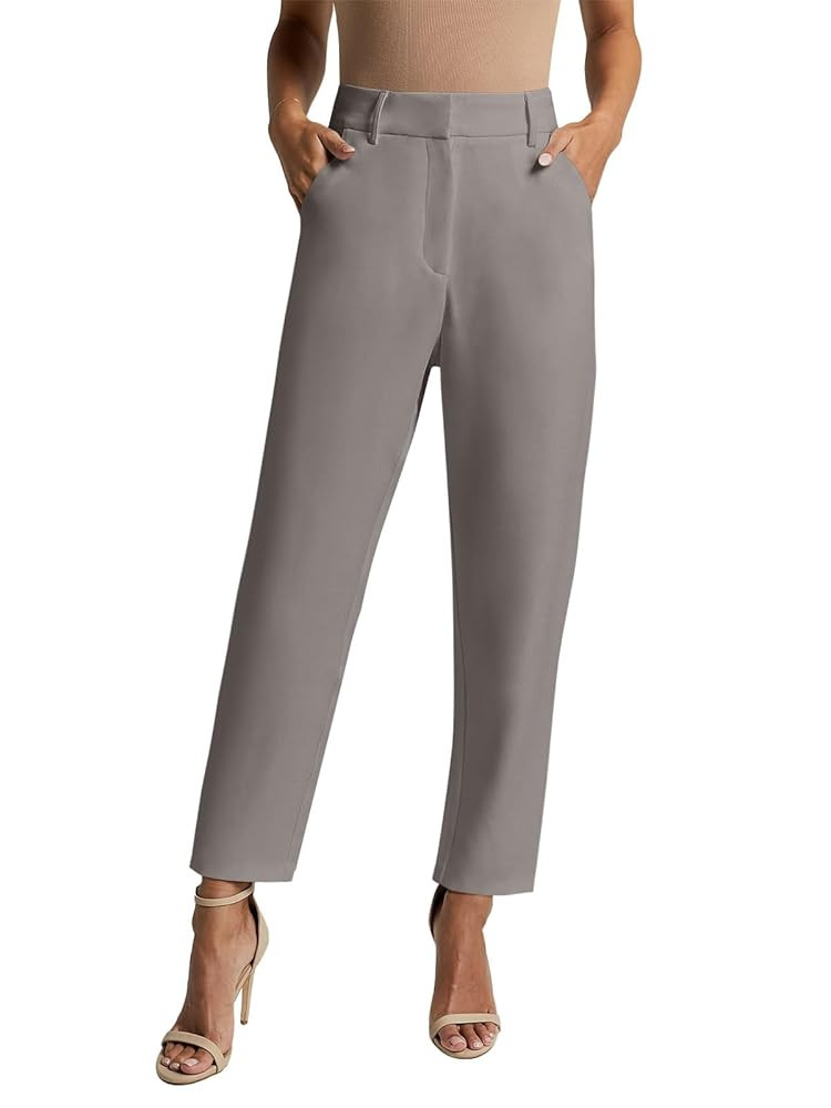 NIMIN Women High Waisted Dress Work Ankle Pants Long/Regular/Short Office Business Casual Trouser... | Amazon (US)
