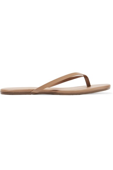 TKEES - Lily Matte-leather Flip Flops - Tan | NET-A-PORTER (US)