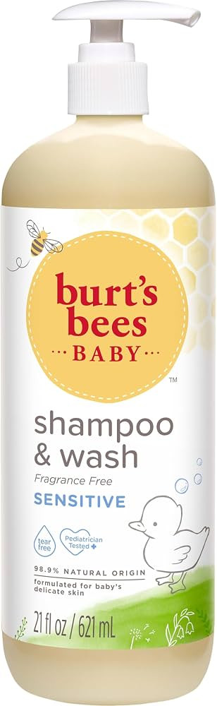 Burt's Bees Baby Shampoo and Wash Set, Fragrance Free, 2-in-1 Natural Origin Plant Based Formula ... | Amazon (US)