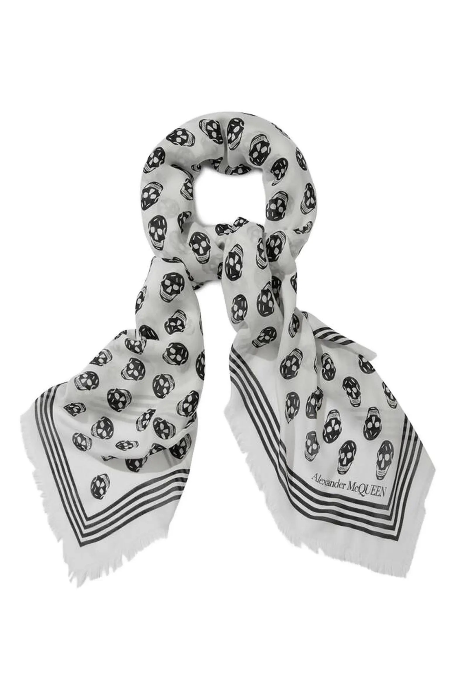 Alexander McQueen Biker Skull Print Scarf | Nordstrom | Nordstrom