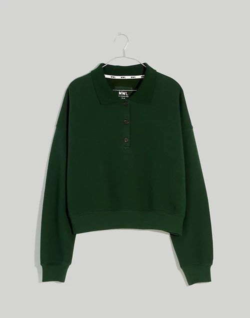 Plus MWL Betterterry Crop Polo Sweatshirt | Madewell