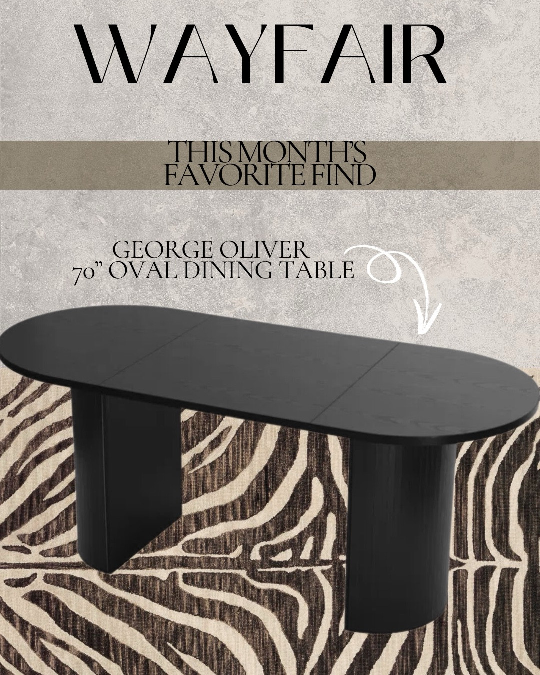 Wayfair’s George Oliver 70inch Oval Dining Table🖤  What chairs should we pair this beautiful table with?

#LTKHome
