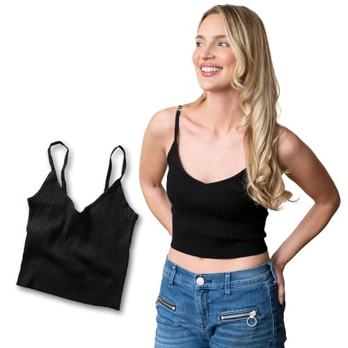 Love Classic Ribbed Sleeveless Tank Tops for Women, Knitted Crop top is Designed for Casual Basic Everyday wear (Black, X-Small) | Amazon (US)