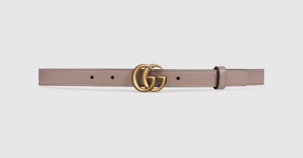 Leather belt with Double G buckle | Gucci (US)