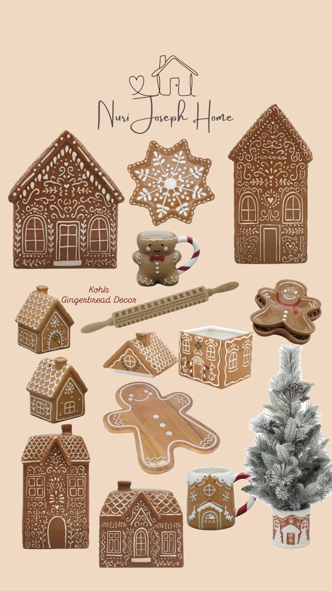 Gingerbread House, Pottery Barn inspired decor but fraction of the price. 
Kohls Christmas Decor, Gingerbread Home Decor

#LTKFindsUnder50 #LTKSeasonal #LTKHome