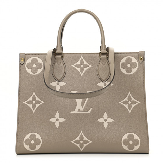 LOUIS VUITTON Empreinte Monogram Giant Onthego MM Tourterelle Crme | FASHIONPHILE (US)