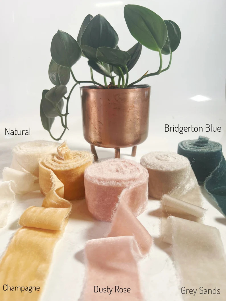 Lush Velvet Ribbon / 2 Wide Vintage Velvet Ribbon / 3yds Velvet Ribbon Roll / Silk Rayon Velvet /... | Etsy (US)