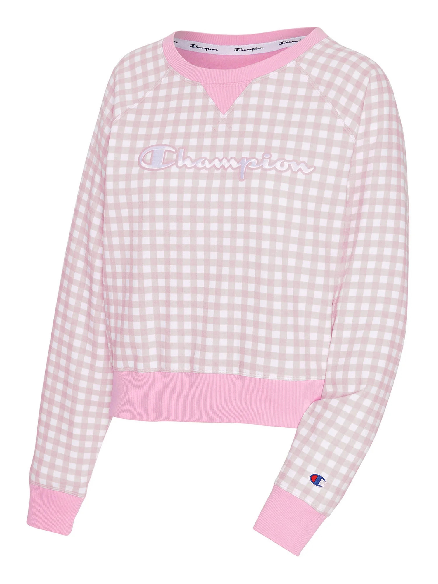 Champion Women’s Plus Size Campus French Terry Printed Crew Neck Sweatshirt | Walmart (US)