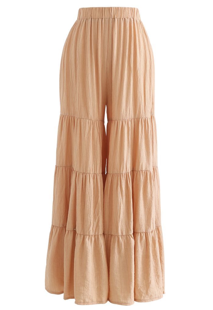 Sunny Days Wide-Leg Pants in Apricot | Chicwish