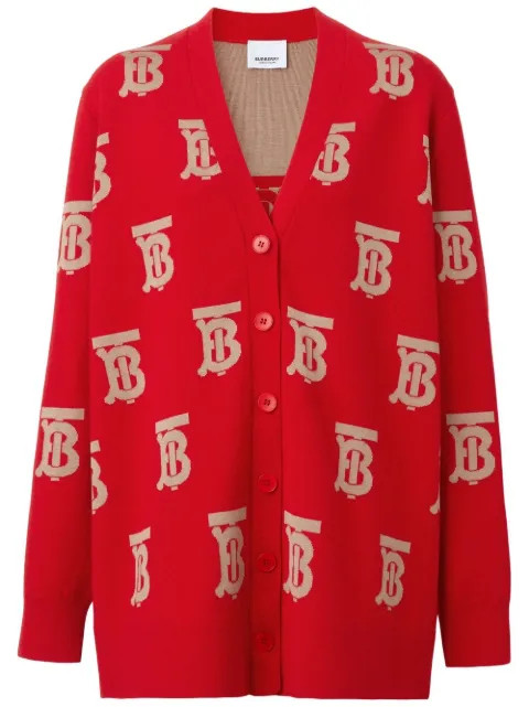 Burberry Monogram Oversized Cardigan - Farfetch | Farfetch Global