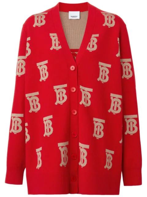 Burberry Monogram Oversized Cardigan - Farfetch | Farfetch Global