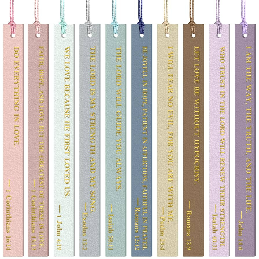 20PCS Leather Bookmark Bible Bookmarks for Reading Women Men Kids Teacher Book Lovers Christian G... | Amazon (US)