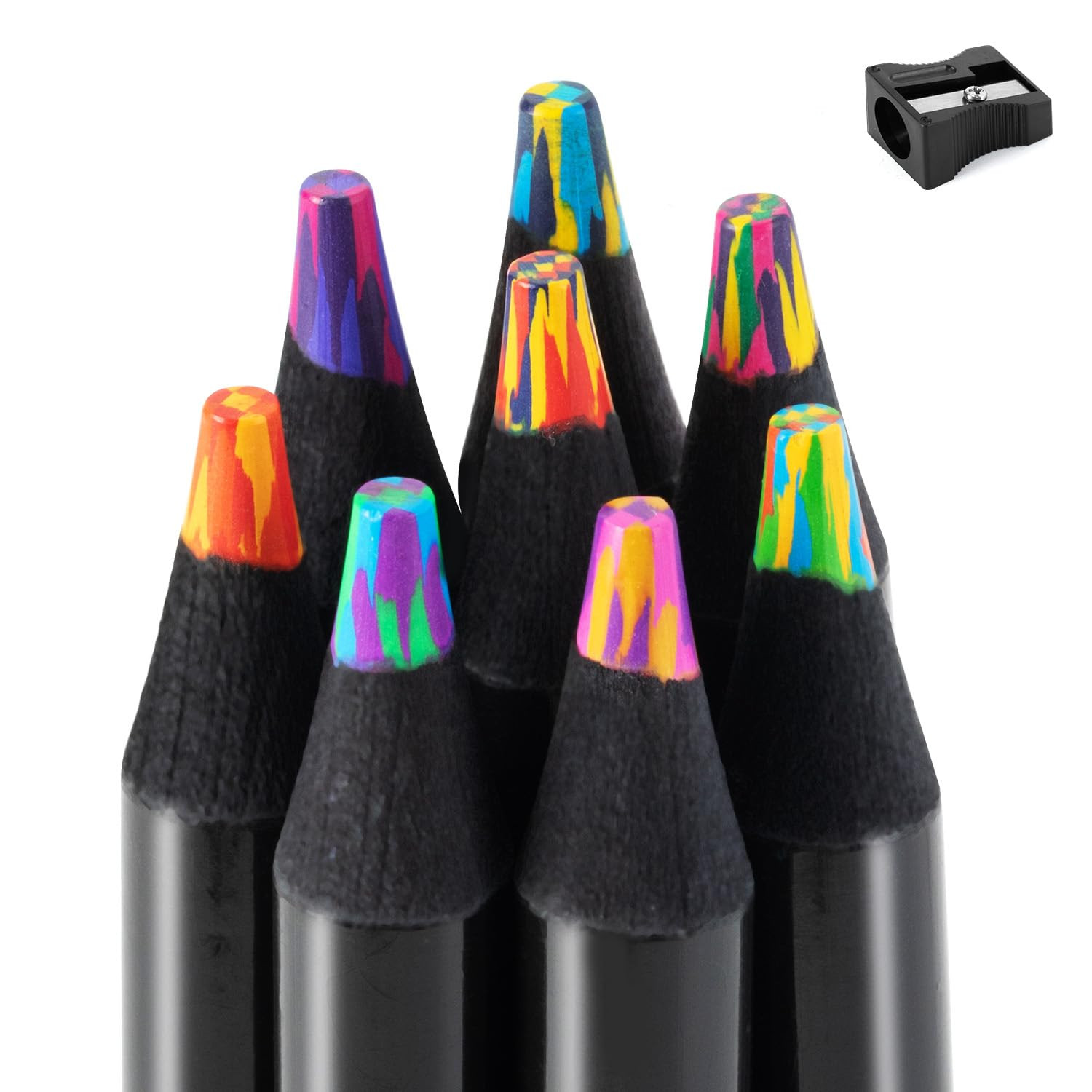 Stocking Stuffers for Kids, 8 Pieces Art Supplies Colored Pencils, Jumbo Rainbow Pencils with Sha... | Amazon (US)