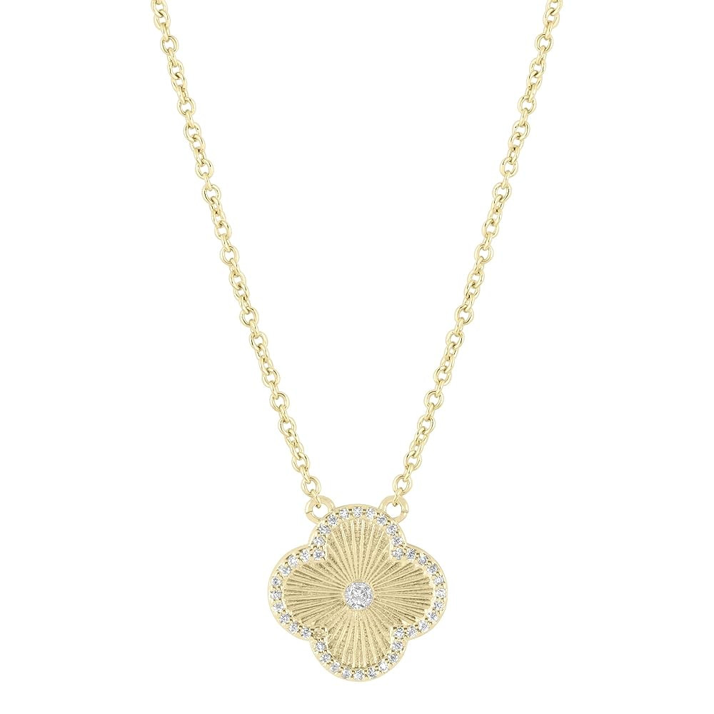 Electric Picks Clover Icon Necklace - Gold Plated Women's Necklace, Perfect for Any Occasion, Ver... | Amazon (US)