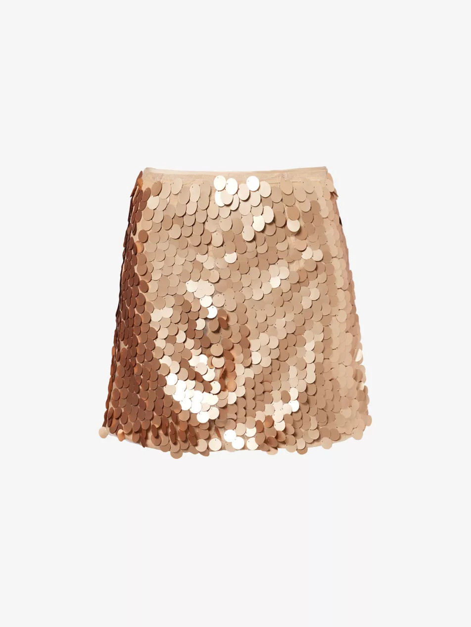 Goldy Sequin Woven Mini Skirt | Selfridges
