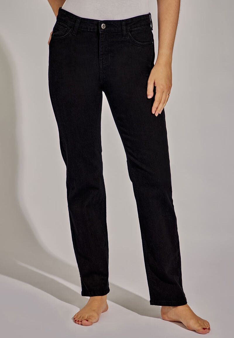 Womens Black Holly Premium Straight Leg Jeans | Peacocks