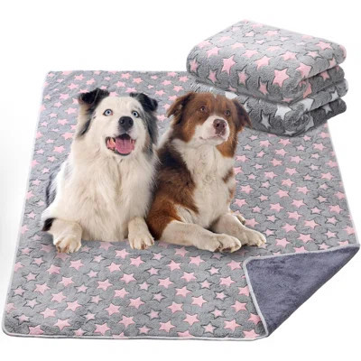 2 Pack Dog Blanket For Large Dogs Soft Fluffy Pet Christmas Blanket Washable Whelping Pee Pads Reusable Puppy Blankets For Couch Pet Gifts (Square, 65 | Wayfair North America