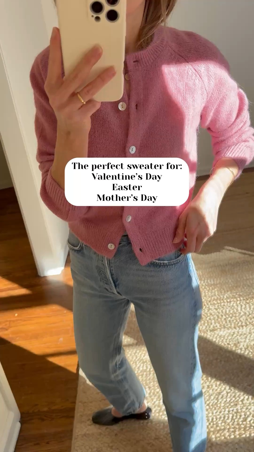 I just love this @Doen cardigan for Valentine’s Day as a subtle, chic nod to the holiday. The reason I like subtle for holidays is that I want to be able to wear again as part of my everyday outfits or even another holiday. This sweater is such a beautiful soft pink that will be perfect all spring long and I’d even wear it for Easter or Mother’s Day! 

Love the knit details and the beautiful buttons especially that make it stand out. 

I’m wearing a small (my true size). Also linked a Zara lower price point alt! 

#LTKValentine #LTKootd #LTKSeasonal