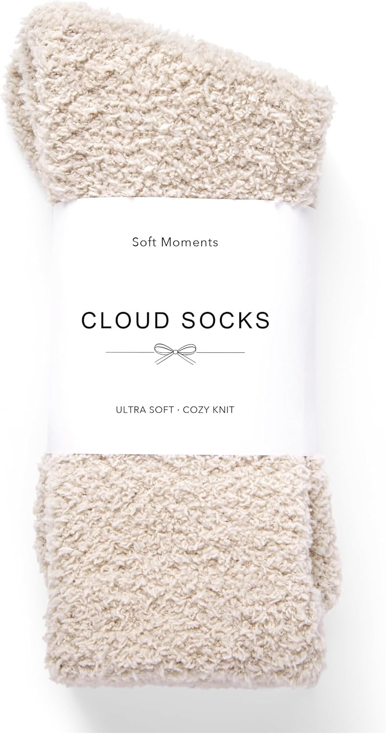 Fuzzy Socks for Women Men Gifts, Warm Cozy Fluffy Cloud Slipper Style, Comfy Winter Sleep Sock, Stocking Stuffer | Amazon (US)