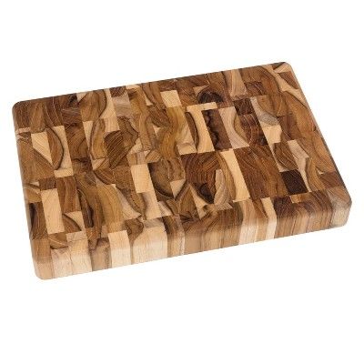 Lipper International 12"X8" Teak Cutting Board with Handle | Target