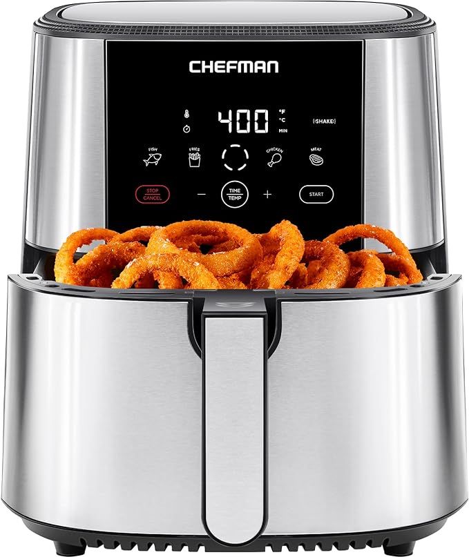 Chefman TurboFry® Touch Air Fryer, XL 8-Qt Family Size, One-Touch Digital Control Presets, Frenc... | Amazon (US)