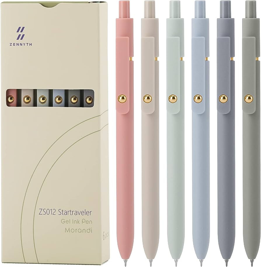 Ddaowanx Gel Pens, 6 Pcs 0.5mm Quick Dry Black Ink Pens Fine Point Smooth Writing Pens, Cute Offi... | Amazon (US)