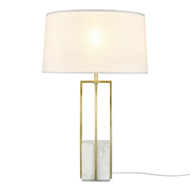 Light Society Peter Table Lamp in Brass/White | Walmart (US)