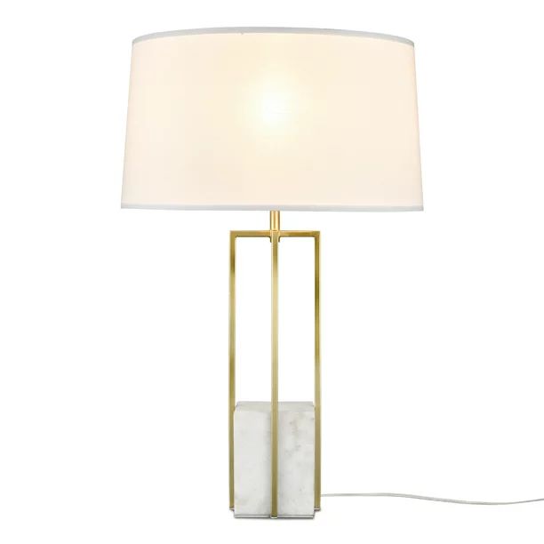 Light Society Peter Table Lamp in Brass/White | Walmart (US)