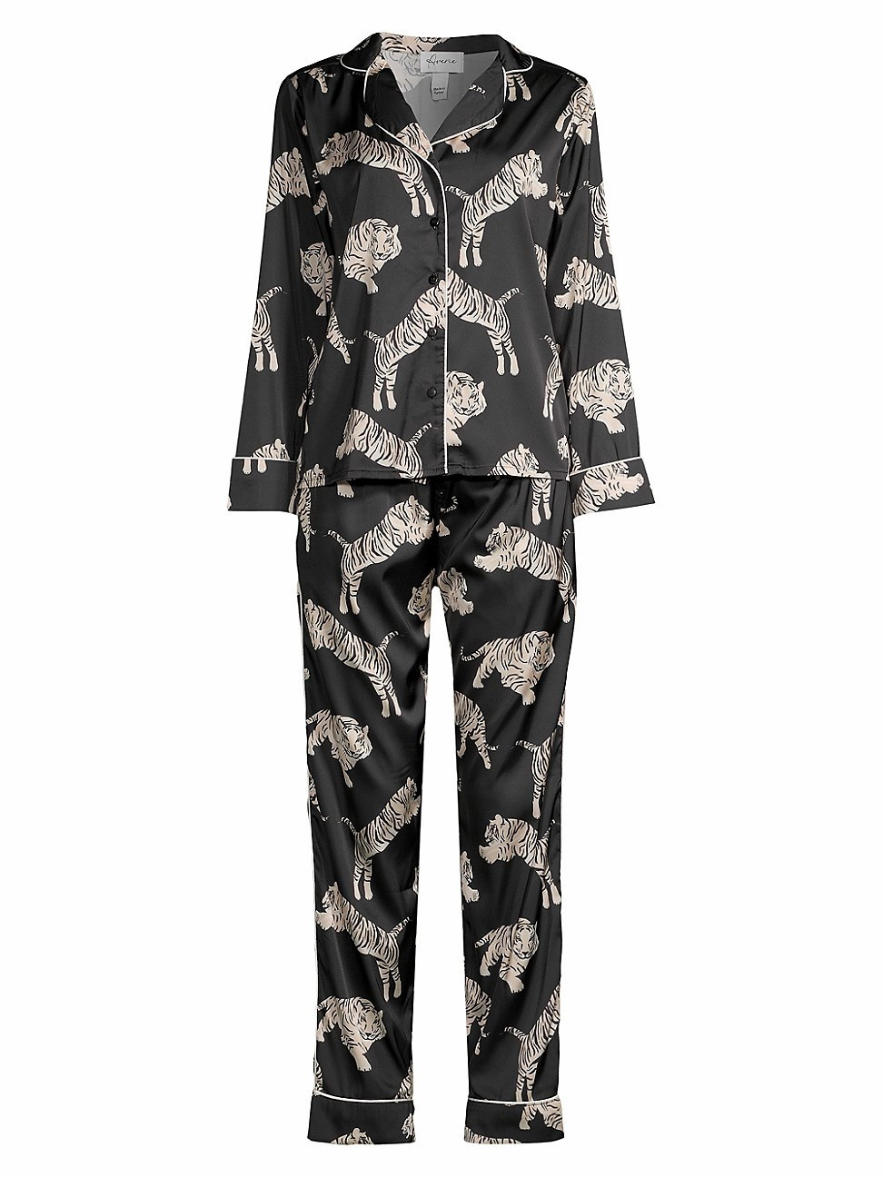 Women's Safari Starry Nights Tiger Print Pajama Set - Black - Size XS | Saks Fifth Avenue