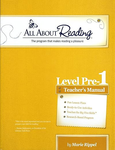 All About Reading Level Pre-reading (aka Pre-1) Teachers Manual (All About Reading) | Amazon (US)