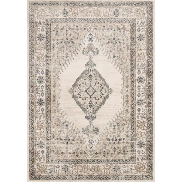 Alexander Home Josefina Diamond Medallion Traditional Rug | Bed Bath & Beyond