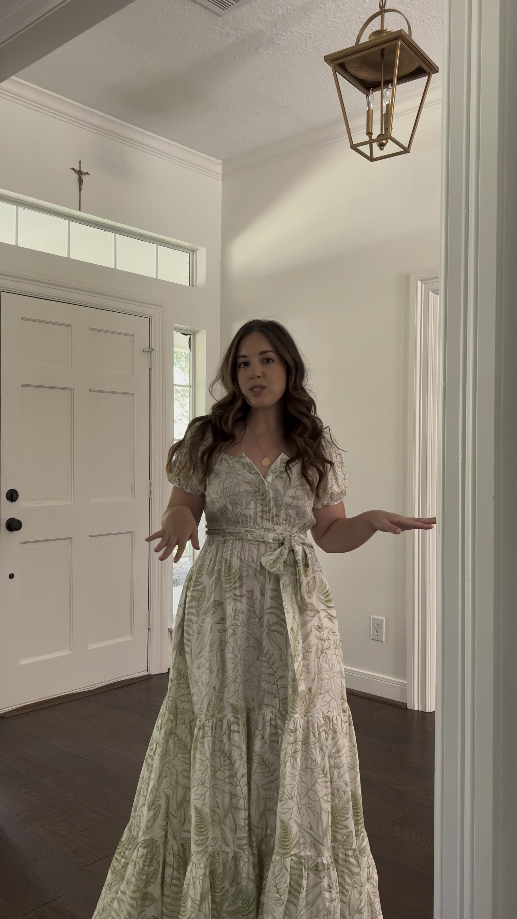 The perfect green print dress. Beautiful for a garden party or wedding! 

#LTKtravel #LTKwedding #LTKFind