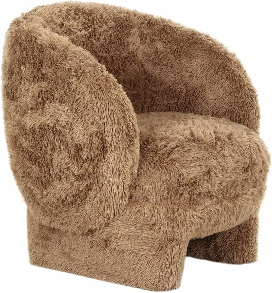 Tov Furniture Kiki Dark Taupe Vegan Shearling Accent Chair | Amazon (US)