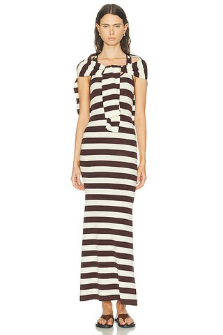 Back Knot Knitted Maxi Dress | FWRD 