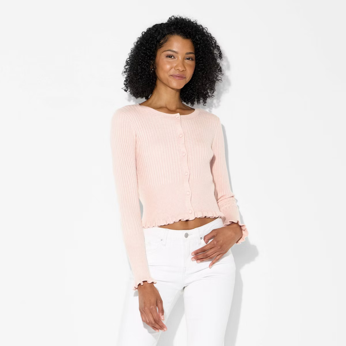 Women's Crewneck Ribbed Cardigan - Wild Fable™ | Target