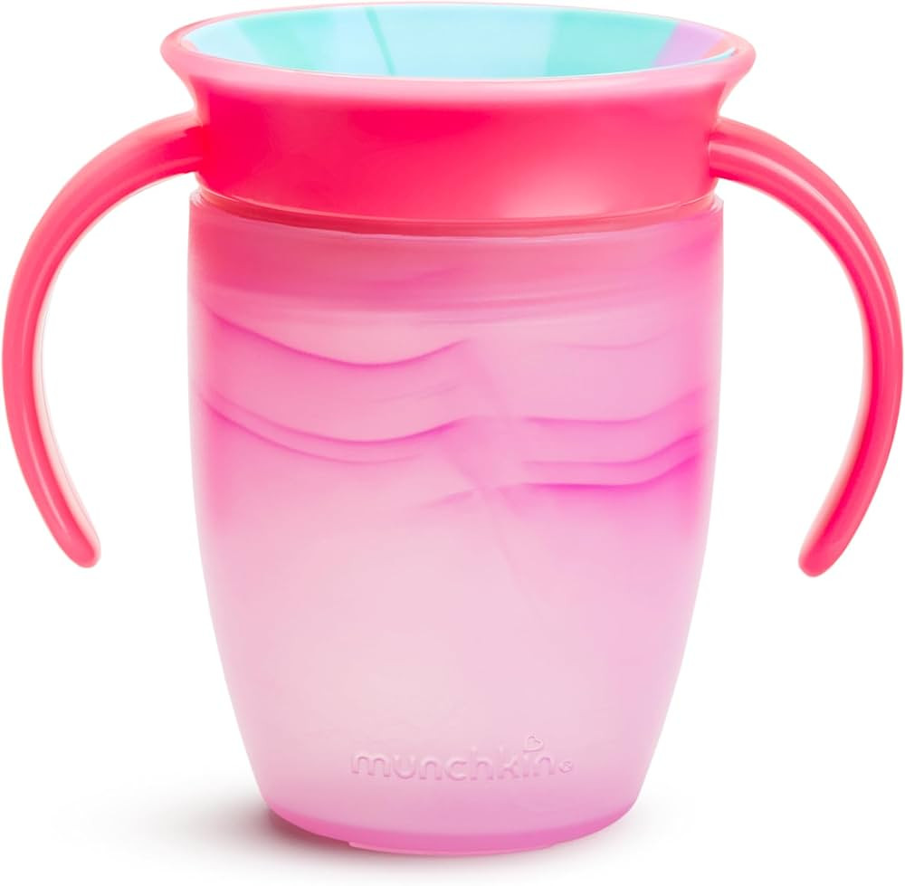 Munchkin Miracle 360 Trainer Sippy Cup, 7 Ounce, Pink Multi | Amazon (US)