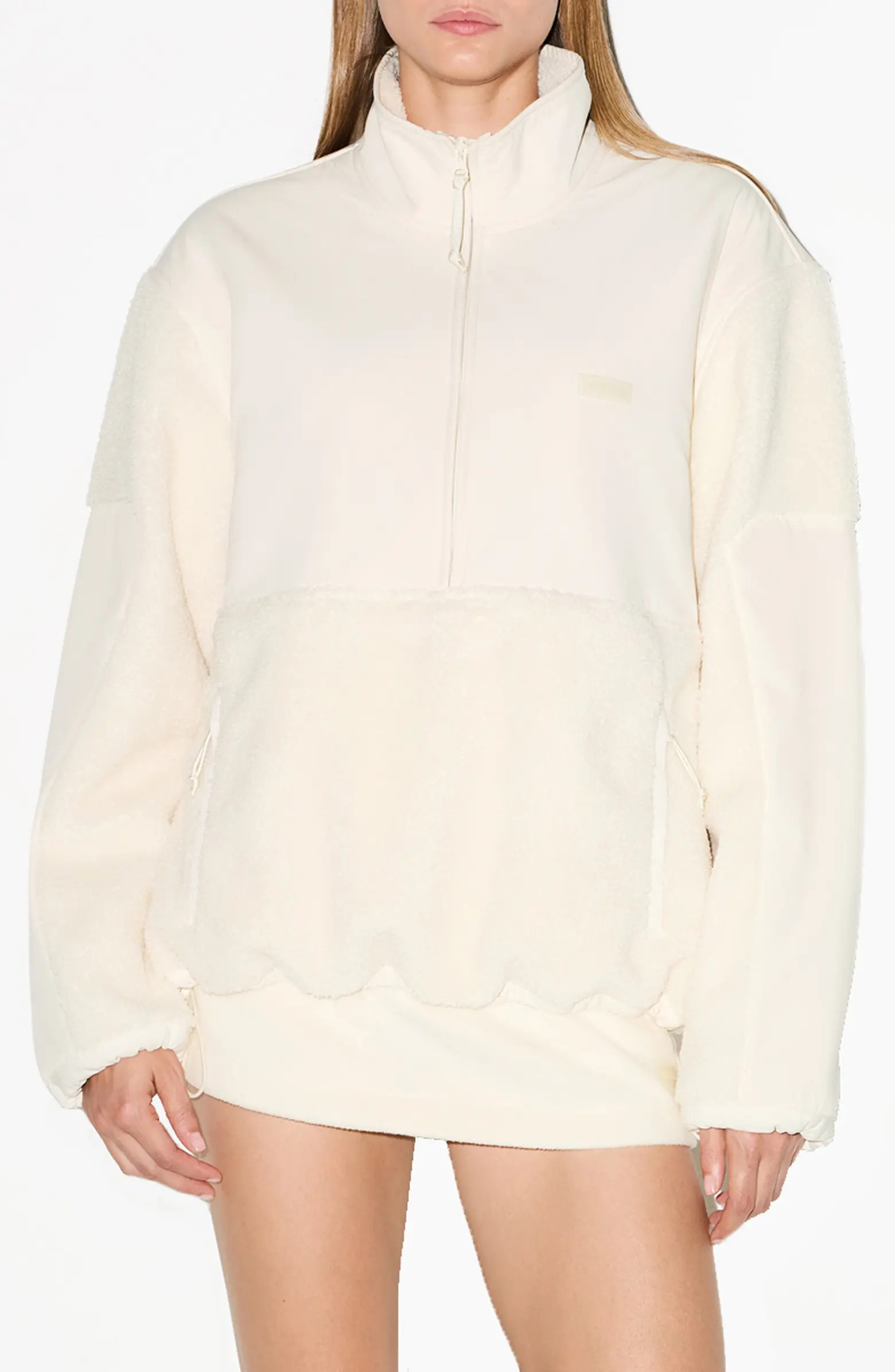 Faux Shearling Half Zip Pullover | Nordstrom