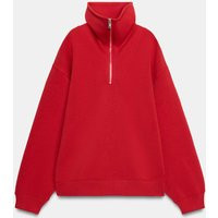 Zara - Interlock Zip-Up Sweatshirt - Red - S - Woman | Zara US