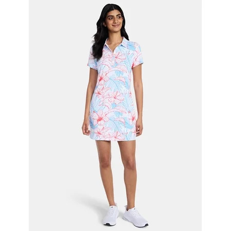 Birdie Bound Women s Anjie Golf Polo Dress with Bike Shorts Set 2-Piece Sizes XS-XXL | Walmart (US)