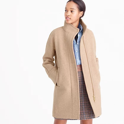 Stadium-cloth cocoon coat | J.Crew US