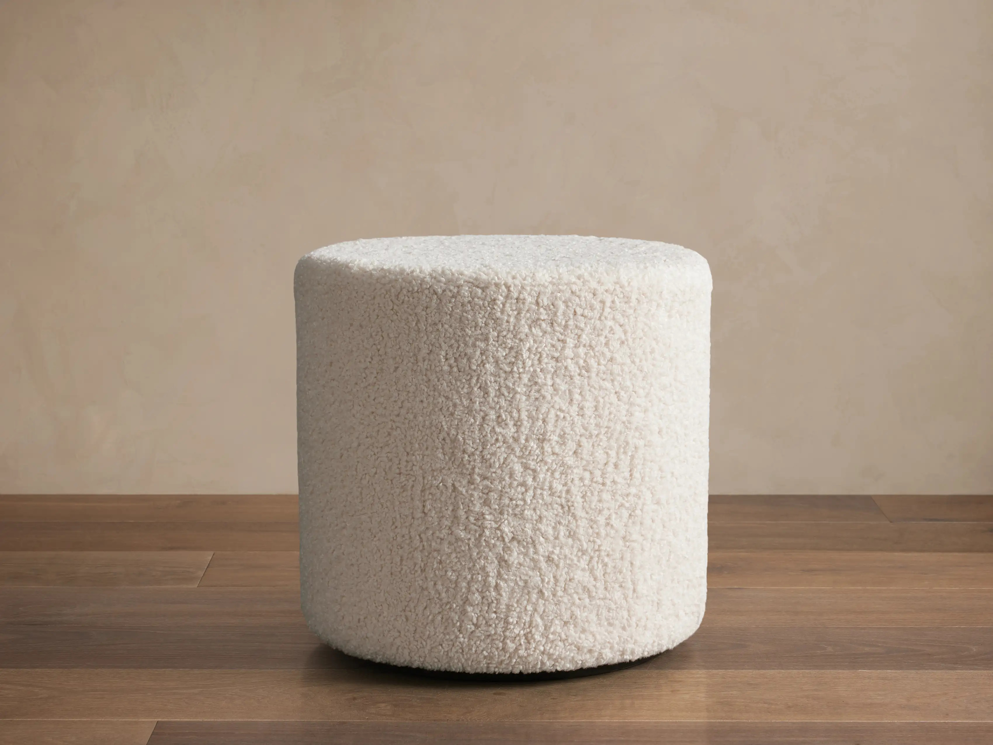 Faux Sherpa Pouf | Arhaus