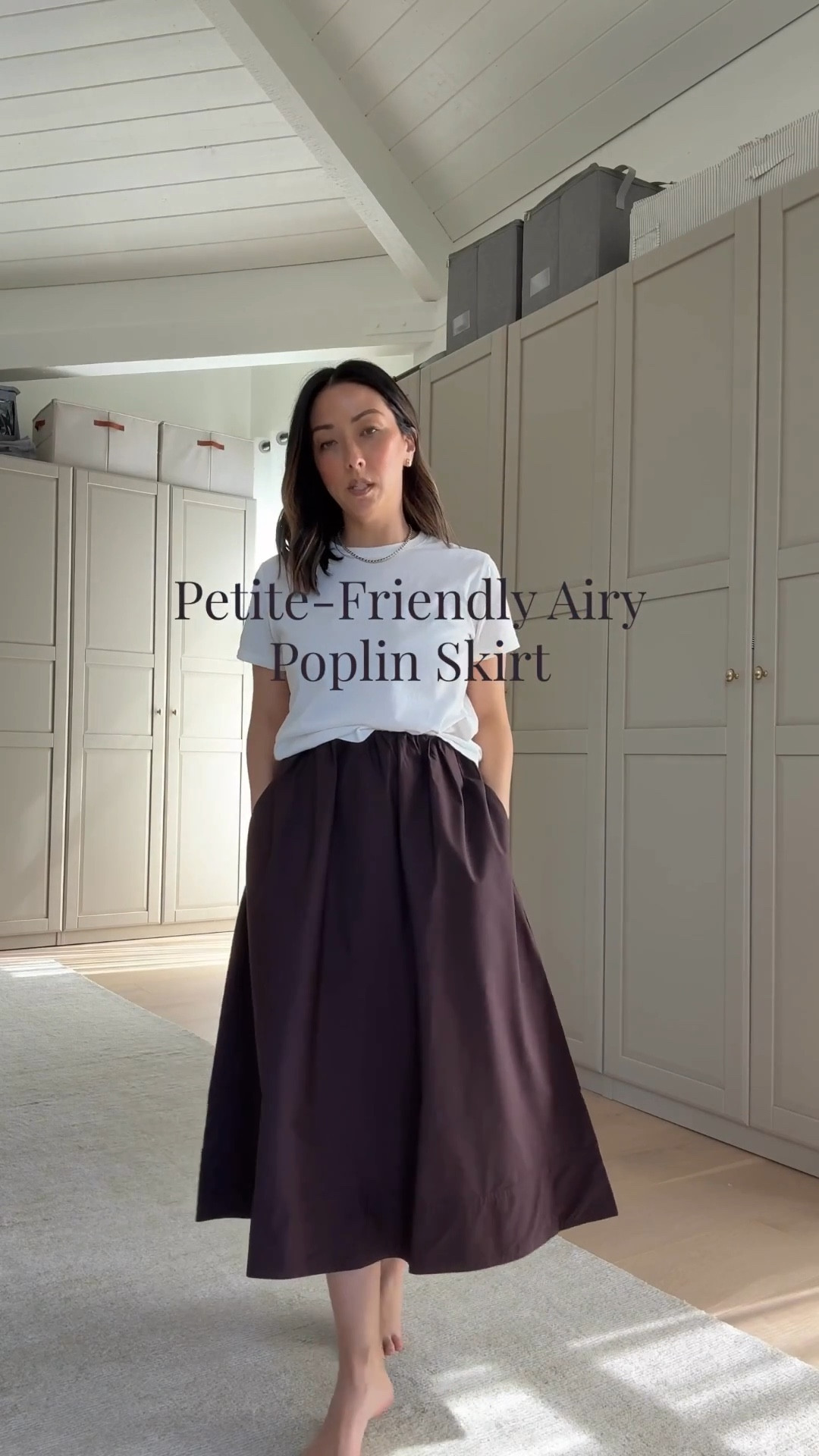 New Poplin midi skirt from J.Crew. This is so light and airy. Go tts. The skirt is midi, so petites don't need to go with petite sizing. I'm in the regular xs

Everlane box cut tee medium
Minnow cotton sweater small
J.Crew skirt xs
Mansur Gavriel flats 35
J.Crew bucket bag
Celine sunglasses
Dorsey James necklace 15"
Quince earrings

Petite style, spring style, spring outfits, skirts 

#LTKmomlife #LTKSeasonal #LTKPetite