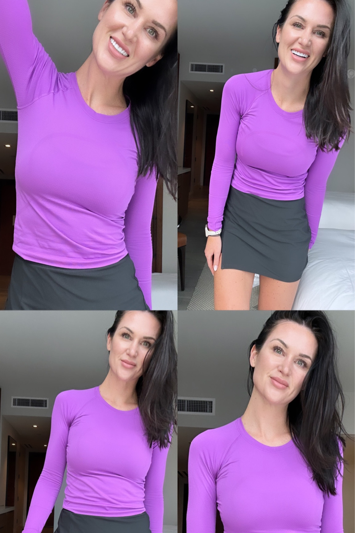 Travel outfit, moonlit magenta, swiftly tech tee, Abercrombie skort, purple, black, travel, summertime 

#LTKtravel #LTKFind #LTKstyletip