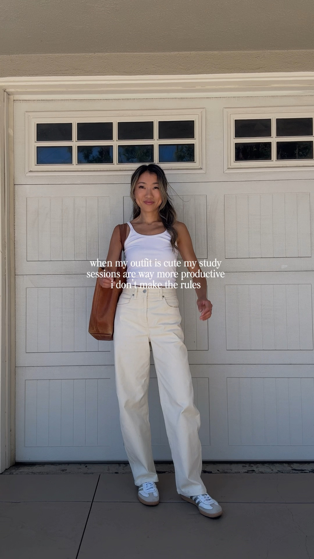 summer neutral outfit of the day #oakandfort #adidas #madewell 